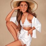 Laura Price Instagram - drawn on #procreate! filmed the whole drawing process, the speedpaint (and procreate tutorial!) is up on my youtube channel now! referenced the gorgeous @annaherrin, outfit from @lulus!