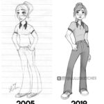 Laura Price Instagram - redrew this for my youtube channel! I filmed the whole process, go watch! 🥳 youtube.com/lulusketches (link in my bio)