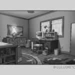 Laura Price Instagram - more for my personal project! set design is my comfort zone. some variations for Bella’s bedroom #visdev #twilight