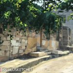 Laura Price Instagram - #environmentpainting #landscapepainting ☀️ you can watch me draw paint this environment on my youtube channel! link in my bio! www.youtube.com/lulusketches
