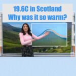 Laura Tobin Instagram – 🌡️ 19.6C in Scotland in January!!

Yes that happened yesterday in Kinlochewe making it the warmest UK January day on record.

Why?
Because of the #Foehn effect, which makes one side of a mountain warmer than the other

Is it linked to #climatechange?
One day alone without a study is hard to say but the trend is clear.
7 of the 12 warmest months have happened in the last 20 years. The last cold record was in 1995!