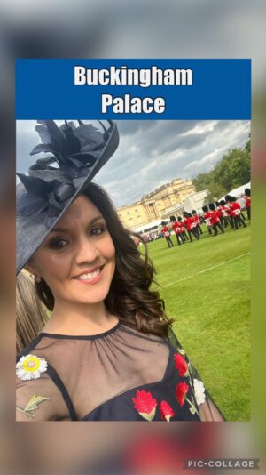 Laura Tobin Instagram - 👑 Pinch me!
🍰 🫖 I had a wonderful time at Buckingham palace for a garden part for @the.not.forgotten an amazing charity service personal in the UK- I took my Dad who had a great time & bumped into @tvsrichardarnold @deanedwardschef @mralfieboe 

🥰It was an honour to talk to some of the service men and women, some old friends and some new-all so lovely. 

@the.not.forgotten is a British Armed Forces registered charity for serving and ex-servicemen and women that operates throughout the United Kingdom. They combat isolation and loneliness in the Armed Forces community by providing entertainment, social activities, challenge holidays and respite breaks for those who are wounded, injured, and sick. Check them out.

👗 Old from @monsoon 

Thank you for the invite @bestmagofficial