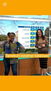 Laura Tobin Instagram - Tameka’s weather takeover 🌦