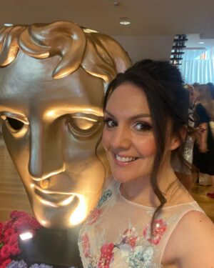Laura Tobin Instagram - 👗 🥰The dress of dreams for @bafta So much so I slept in it 😴 🛌 🤣 swipe to find out why…

Continuing #NoNewClothes2024 & hired last minute from @thatdressltd Thank you for saving the day-So many people loved it-Including @lorrainekellysmith & @markheyesstylist 

Thank you for the #PRInvite @pandocruises it was an amazing evening 🤩

Hair & makeup (by me with guidance from @kkelsing1 @hair__byzoe & using @limelifeuk borrows last minute from @andrearainbowbeautyguide) 

#FeltLikeAPrincess #SpeedChange