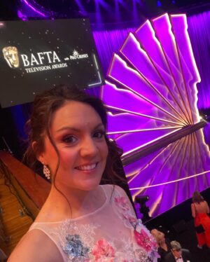 Laura Tobin Instagram - 👗 🥰The dress of dreams for @bafta So much so I slept in it 😴 🛌 🤣 swipe to find out why…

Continuing #NoNewClothes2024 & hired last minute from @thatdressltd Thank you for saving the day-So many people loved it-Including @lorrainekellysmith & @markheyesstylist 

Thank you for the #PRInvite @pandocruises it was an amazing evening 🤩

Hair & makeup (by me with guidance from @kkelsing1 @hair__byzoe & using @limelifeuk borrows last minute from @andrearainbowbeautyguide) 

#FeltLikeAPrincess #SpeedChange