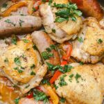 Laura Vitale Instagram - Buongiorno!!! A nice Chicken Scarpariello would be dynamite on your table this weekend! Easy, so full of flavor, the sauce begs for a starch to soak it up (you can do rice or pasta but I think a crusty loaf of Italian bread is even better) a nice side salad and glass of something cold (peaches in wine anyone?!) and it’s bliss!!! Recipe on my site, I’ll link it in stories for you too!