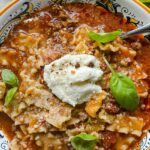 Laura Vitale Instagram - Buongiorno! My love for this easy 30ish min soup is just next level. It just has all my fav things wrapped up into one. Soup ✅ lasagna vibes ✅ cozy ✅ quick ✅ can’t go wrong with that! Recipe linked in stories but it’s always on my site and it’s a must make!