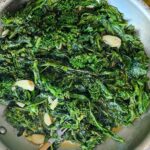 Laura Vitale Instagram - If you’re making lamb on Sunday, don’t let nonna catch you serving it without a side of broccoli rabe!! My broccoli rabe is truly the stuff of dreams, my nonna said it tastes just like hers (you know what a compliment that is!!) and I make it weekly because it’s our absolute fav greens side dish and goes with anything Italian!! Full recipe is in my book but it’s straight forward. Most importantly DO NOT boil it first or you’re literally washing away all its distinct flavor (it’s meant to be bitter, if you don’t like that then use spinach because you’re paying top dollar for broccoli rabe to taste like something else and that’s just wild babes) lots of good olive oil (yes at least 1/4 cup for 2 bunches) smash not chop your garlic and cook it until really soft and practically falling apart. Season generously with salt , add water to cool it down and enjoy every bite. With a roast, on chicken cutlets, or just by itself, nothing better I promise you!