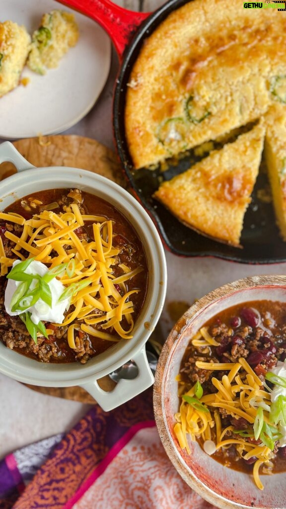Laura Vitale Instagram - This is the one!! This is the best chili ever! No it’s not brisket braised turned into chili but just a proper home chili that’s simmered low and slow and turned into absolute magic!! I’ve heard from MANY of you that said you won prizes at food festivals making this and I believe it! Only difference I do from the original recipe is I add chili beans instead of regular plain beans because I did it by accident once and never looked back!! This weather calls for this and some cornbread and you know it! Recipe on site and directly linked in stories! Wendy’s could nevaaaaa!! #iykyk