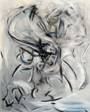 Laurel Holloman Instagram - The Danger of Black and White Thinking 20 by 16 inches, oil on paper..... see you in Barcelona November 24th @fiabarcelona @museumaritim contact @claudinegilgallery for sales