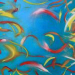 Laurel Holloman Instagram - Paper Kites 18 by 24, oil on canvas part of the Melodies collection opening May 9th @focusartfair @claudinegilgallery @artsy