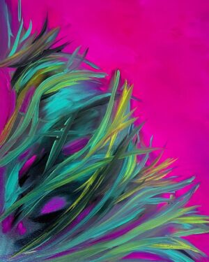 Laurel Holloman Instagram - 16 by 12 oil on paper for FIABCN opening  Nov 4.  In Barcelona. #art #abstracts #artists .