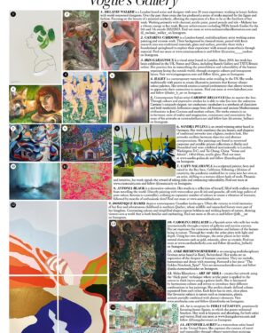 Laurel Holloman Instagram - Thrilled to have a painting featured  in @uk.vogue  # 18 Defloree.  see you in Barcelona soon @museumaritim ….. I will post some of the pieces soon.