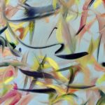 Laurel Holloman Instagram - Lightening Storm 12 by 16 inches oil on paper part of the Sound and Color Collection opening May 9th @focusartfair @claudinegilgallery @artsy