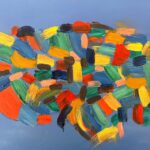 Laurel Holloman Instagram - Red, Blue and Yellow 9 by 12 inches. Oil and pastel on paper @fiabarcelona @museumaritim @claudinegilgallery @artsy See u tonight