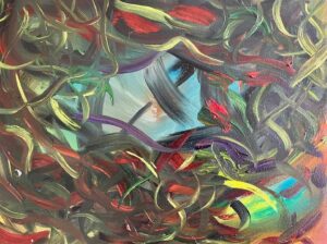 Laurel Holloman Instagram - 12 by 16 oil on paper  for @fiabarcelona  opens Nov 4 @museumaritim  contact @claudinegilgallery  for sales #artist  #abstractart  #interiordesign  #oilpainting  #museum  #exibithion