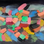 Laurel Holloman Instagram - Green, Black study oil and pastel on paper @fiabarcelona @claudinegilgallery @museumaritim @artsy