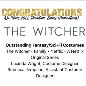 Lauren Schmidt Hissrich Instagram - Congratulations to our costumes, effects, and stunts team for their amazing Emmy nominations!!!