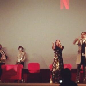 Lauren Schmidt Hissrich Instagram - I’m so proud of this season of The Witcher — created tirelessly over two years, during Covid, by an amazing and dedicated team. But the thing I’m proudest of? Debuting the new trailer in Italy, with Harry and Ben in the audience, cheering me on.