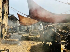 Lauren Schmidt Hissrich Instagram - behind the scenes of #TheWitcher // melitele’s and docksides and that purple cape in eps 204 and 206 // 2021