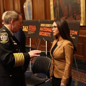 Lauren Boebert Instagram - Yesterday, I joined @RepStefanik and other fellow patriots for a roundtable on the Biden Border Crisis.

It’s crystal clear: Joe Biden and Alejandro Mayorkas’ reckless, open-border policies are the root cause of this invasion.

ENOUGH. It’s time for action – IMPEACH!