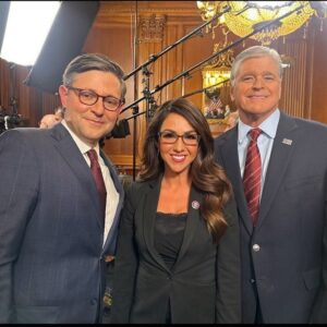 Lauren Boebert Instagram - Great to join @speakermjohnson on @seanhannity last night for a town hall on our top priorities.