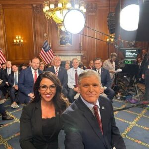 Lauren Boebert Instagram - Great to join @speakermjohnson on @seanhannity last night for a town hall on our top priorities.
