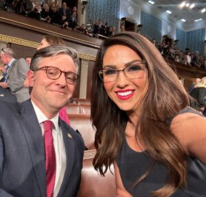 Lauren Boebert Instagram - @repmikejohnson Congratulations on becoming the next Speaker of the United States House of Representatives! 

You assume office at a critical time for our nation, a time where we are in great need of strong, conservative leadership in the House. I pray that the Lord guides you in right paths and allows our nation to prosper under your leadership.

God bless you, Mr. Speaker.