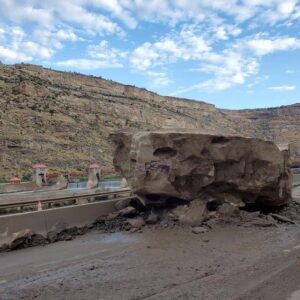 Lauren Boebert Instagram - My team and I have been in touch with CDOT and the Governor on the rockslide that closed eastbound I-70 in Debeque Canyon. 

Westbound I-70 is open and there is a detour for eastbound motorists. No one was hurt and no vehicles were damaged. Visit COtrip.org for more info.