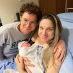 Lauren Collins Instagram - Leo Wilder Malen 🦁🧡🦁 On 4.27.23 this guy shot out of the birth canal like a cannonball less than an hour after arriving at the hospital. I asked Jonathan if (after I came out of newborn fog) I would regret posting this photo from RIGHT after giving birth. He said no, it was real. And you know what? It doesn’t get more real than child birth without drugs after a tough pregnancy!!!!Tell me what is more powerful than the female body, I dare you!!! We love you so much sweet Leo 🦁🧡🦁