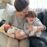 Lauren Collins Instagram - Leo Wilder Malen 🦁🧡🦁 On 4.27.23 this guy shot out of the birth canal like a cannonball less than an hour after arriving at the hospital. I asked Jonathan if (after I came out of newborn fog) I would regret posting this photo from RIGHT after giving birth. He said no, it was real. And you know what? It doesn’t get more real than child birth without drugs after a tough pregnancy!!!!Tell me what is more powerful than the female body, I dare you!!! We love you so much sweet Leo 🦁🧡🦁