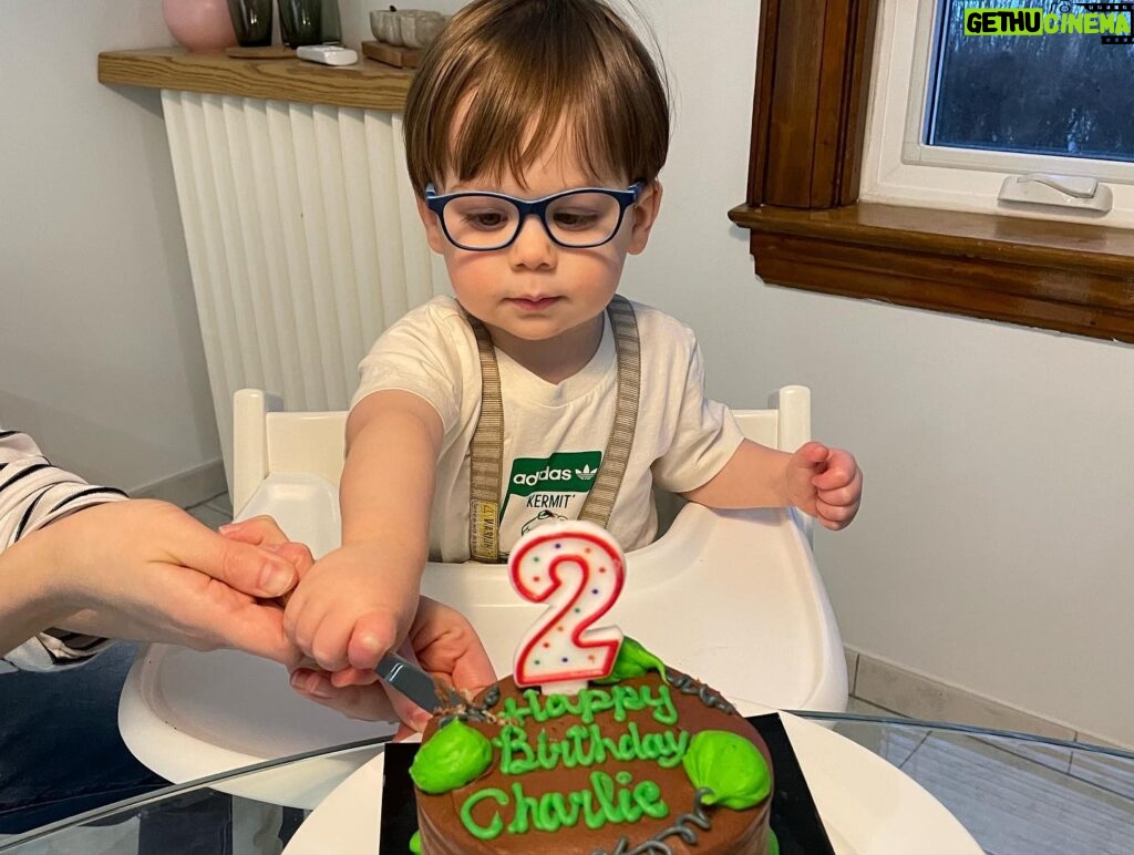 Lauren Collins Instagram - Charlie turns 2 (yesterday)!!! While we couldn’t find a cake in the theme of your favourite movie, the 2007 Pixar classic Ratatouille, the day was still a success. I love you more than you love pots and pans my funny, sweet and caring monkey doodle. ❤️❤️❤️🧑🏼‍🍳🦖🥳❤️❤️❤️