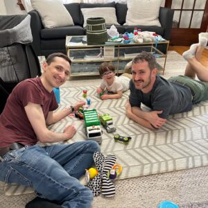 Lauren Collins Instagram - A Bris, a BBQ and all our Guncles . A month and a day with Leo 🧡