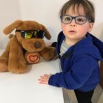 Lauren Collins Instagram - Tips for toddlers wearing glasses if you’ve got ‘em! A few months ago we realized Charlie’s left eye wasn’t aligning properly. After confirming he has strabismus (lazy eye!) I was shocked to find out he would need to start wearing glasses immediately ALL THE TIME. Like… how was that going to work? He won’t even wear pants most of the time. One week in and he’s already a pro. I’m constantly amazed by how adaptable these little ones are. It’s gonna be a long road ahead of patching and possible surgery but I’m so proud of our little Charlie Lipnicki. “Did you know the human head weighs eight pounds?” ❤️❤️❤️