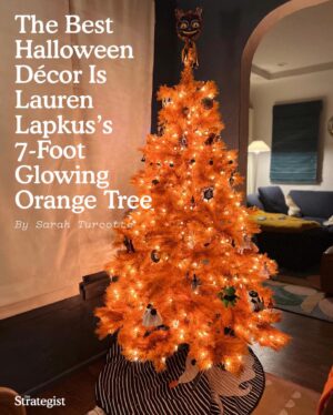 Lauren Lapkus Instagram - 🎃💀👻🎃💀👻🎃
Repost @thestrategist: "Each fall, @laurenlapkus puts up an orange plastic 'Christmas' tree with built-in white lights and decks it out with Halloween-themed ornaments," writes Sarah Turcotte, who heard Lapkus describe her yearly tradition on an episode of the podcast Bitch Sesh. "As someone for whom the holidays can’t start early enough, I was inspired. Why should indoor decorative trees be confined to the Christmas season? Three weeks later, a seven-foot orange tree was bewildering my two young sons in our Brooklyn apartment and I was calling Lapkus to learn more about her festive autumn philosophy." Find all the details — including where to get the tree — at the link in our bio.
Photo: @laurenlapkus