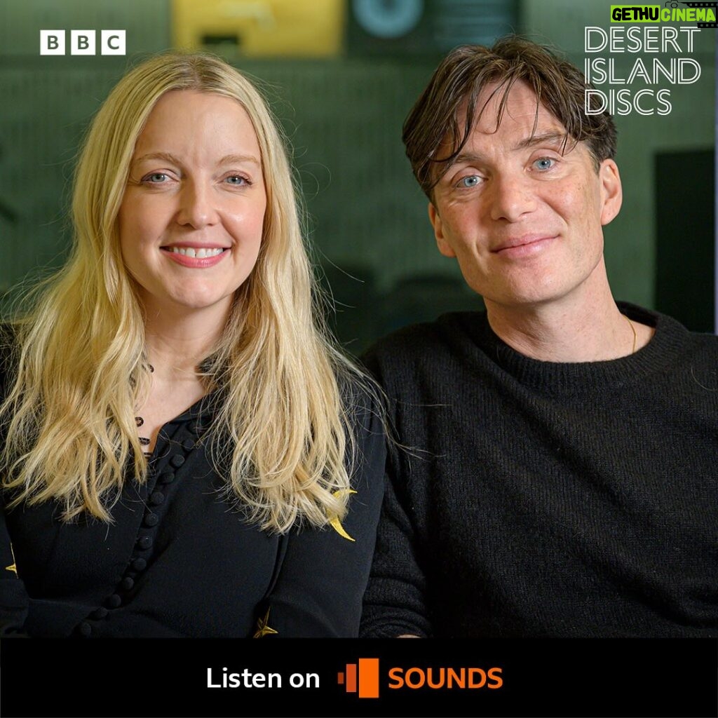 Lauren Laverne Instagram - Our latest castaway to the desert island is Cillian Murphy. The Oppenheimer and Peaky Blinders star shares the soundtrack of his life with @laurenlaverne Desert Island Discs | Listen on BBC Sounds