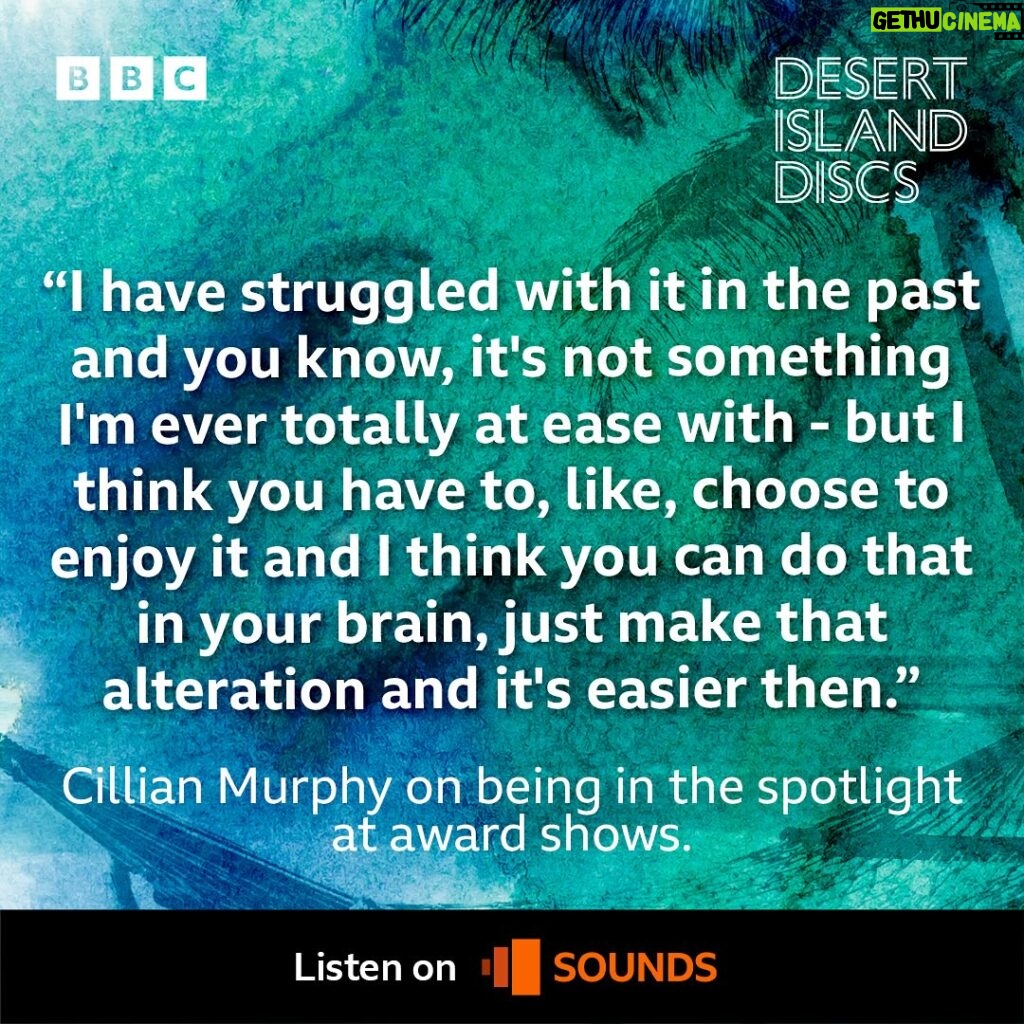 Lauren Laverne Instagram - Our latest castaway to the desert island is Cillian Murphy. The Oppenheimer and Peaky Blinders star shares the soundtrack of his life with @laurenlaverne Desert Island Discs | Listen on BBC Sounds