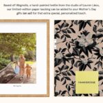 Lauren Liess Instagram - Details matter, especially when it comes to Mother’s Day 💐 We’ve partnered with celebrated interior designer, Lauren Liess, to bring an extra special, personalized touch to your gift. Starting today, you can add our limited-edition magnolia paper backing to any custom frame (on us!). Head to the link in our bio to start framing the gift that’ll make mom’s day.