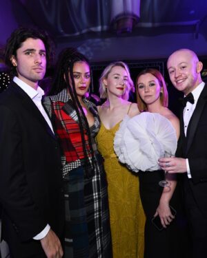 Lauren Lyle Instagram - 3 planes and a nightshoot later and she made it to the @baftascotland awards. Thank you so much @bafta for having me! An absolutely gorgeous night and honour presenting Best Actor with my partner in crime (fighting) @chrisapjenks.
Thank you to @studiocanal for letting me get on a flight 3 hours after we finished the final scene of a movie in the Dominican Republic. 
And the army @hollyevawhite @sarahillmakeup @nafsalon @clarepearsonhair for literally painting on the energy. 
Magic always to stand with my @outlander_starz family, for our #VIGIL gang on the wins, and beaming to see new friends and magicians @jack.lowden @zucchiniboobeenee shine. V proud of Scotland.