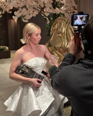 Lauren Lyle Instagram - Double @bafta @baftascotland win will be something I’ll never forget. Thank you to everyone that voted and supported. I means more than you know. 

Felt like a new mother cradling her newborn twins all night. Hard to put into words! 

Thank you to the team for such a cool, calm, loving build up @hollyevawhite @huishanzhang @sarahillmakeup @jackbaxter @_donnamcgowan @jimmychoo @ttomchristensen 
 
Karen Pirie has been an absolute gift and dream job, @missemerkenny thank you for helping me bring her to life and all the constant laughs and cries. 

Congratulations to all the nominees and winners, so many people paving the way what a special special night in place I’m so proud to be from. Full circle wow. 

Set the bar quite high for ma’sel.