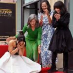 Lauren Tom Instagram - It’s not often that a person gets to express themselves and honor someone they love publicly. I, along with my #joyluckclub sisters, had that opportunity a few days ago by celebrating with @mingna_wen as she received her 🌟 on the #hollywoodwalkoffame ! I couldn’t be more proud of my friend, the multitalented, #disneylegend phenom that is @mingna_wen The last photo depicts the giddy feeling I had all day. Congratulations, Ming!