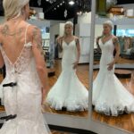 Lauren Williams Instagram - 8 days left until our wedding…… this was my #2 pick….. this dress had me trippin out so bad lol I knew the dress I ended up choosing was THE ONE, but this dress pulled on about 49% of my heartstrings 😅 Honestly I probably could have bought 5 wedding dresses that I tried on but….. I can’t wait for everyone to see the one I did end up choosing for our special day 🥰