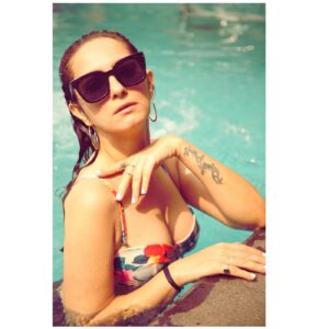 Lavina Tandon Instagram - “Simple blooms, sunny vibes- just me, my floral bikini, and the perfect pool day.” 🏖️

Photographer: @darshan6289photography 

.
.
#summer #summervibes #poolday #poolside #sunnyday #florals #splash #actorslife