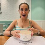 Lavina Tandon Instagram - Unboxing Happiness 🖤 #picoftheday #loveforfood #notadessertperson #butlovethisone #magnolia #tresleches #happiness #foodporn