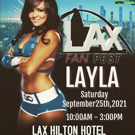 Layla El Instagram - September is going to be a busy and exciting month I can't wait to see you at “Lax Fan Fest” on Sept 25th between 10 am-3 pm 💋 Presales available https://www.eventbrite.com/e/lax-fanfest-2021-tickets-162801370281?ref=eios