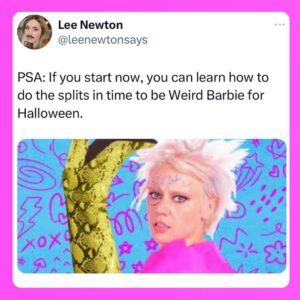 Lee Newton Instagram - Halloween is 82 days away people! Get to stretchin!!!