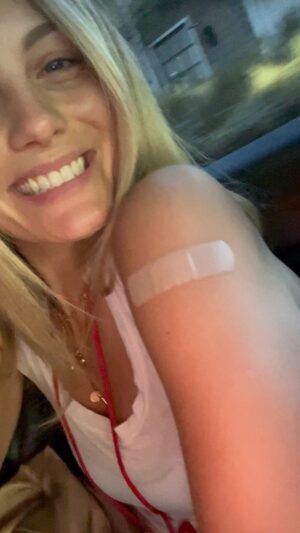 Leila George Instagram - freshly boostered …

….to all vax hating comments below… seriously? … unfollow me if my medical preferences offend you