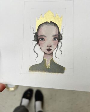 Léna Brauner Instagram - Já ten proces miluju. V antiku si koupim rámeček, pak ho opravím a Postarám se o něj a vyplním ho kresleným příběhem. 🤍