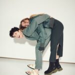 Lena Klenke Instagram - ANZEIGE - 4 years later and I still get to annoy you on sets and in real life @maximilianmundt . Pretty cool I would say. Please don’t ever stop being so weird, I love it. But enough with the roses now. Check out our little campaign for @peekundcloppenburg_duesseldorf if you like, we had a lot of fun. 💚💜🖤