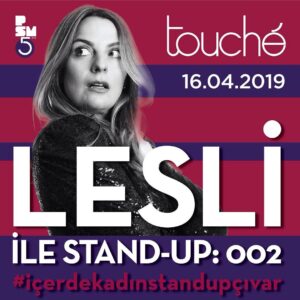 Lesli Karavil Instagram - 18 Nisan, Anadolu yakası @tamirane Akasya Avm, 16 Nisan Zorlu Psm ye gelemedim, kaçırdım, yine bilet yoktu diyen herkesi beklerim. Sonra valla tatil yapasım var... #gülenbilengelsin #içerdekadınstandupçıvar #standupshow @zorlu_psm